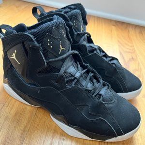 Air Jordan True Flight BG Black/Gold - Size 6